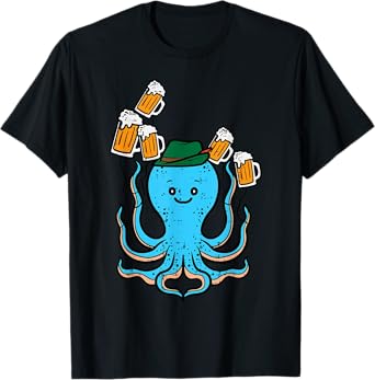Octopus Bavarian Octoberfest German Oktoberfest Men Women T-Shirt