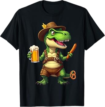Dinosaur T Rex Germany Festival Oktoberfest Beer Lover T-Shirt