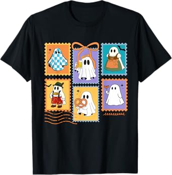 Ghost Oktoberfest Cute German Beer Festival Halloween Stamp T-Shirt