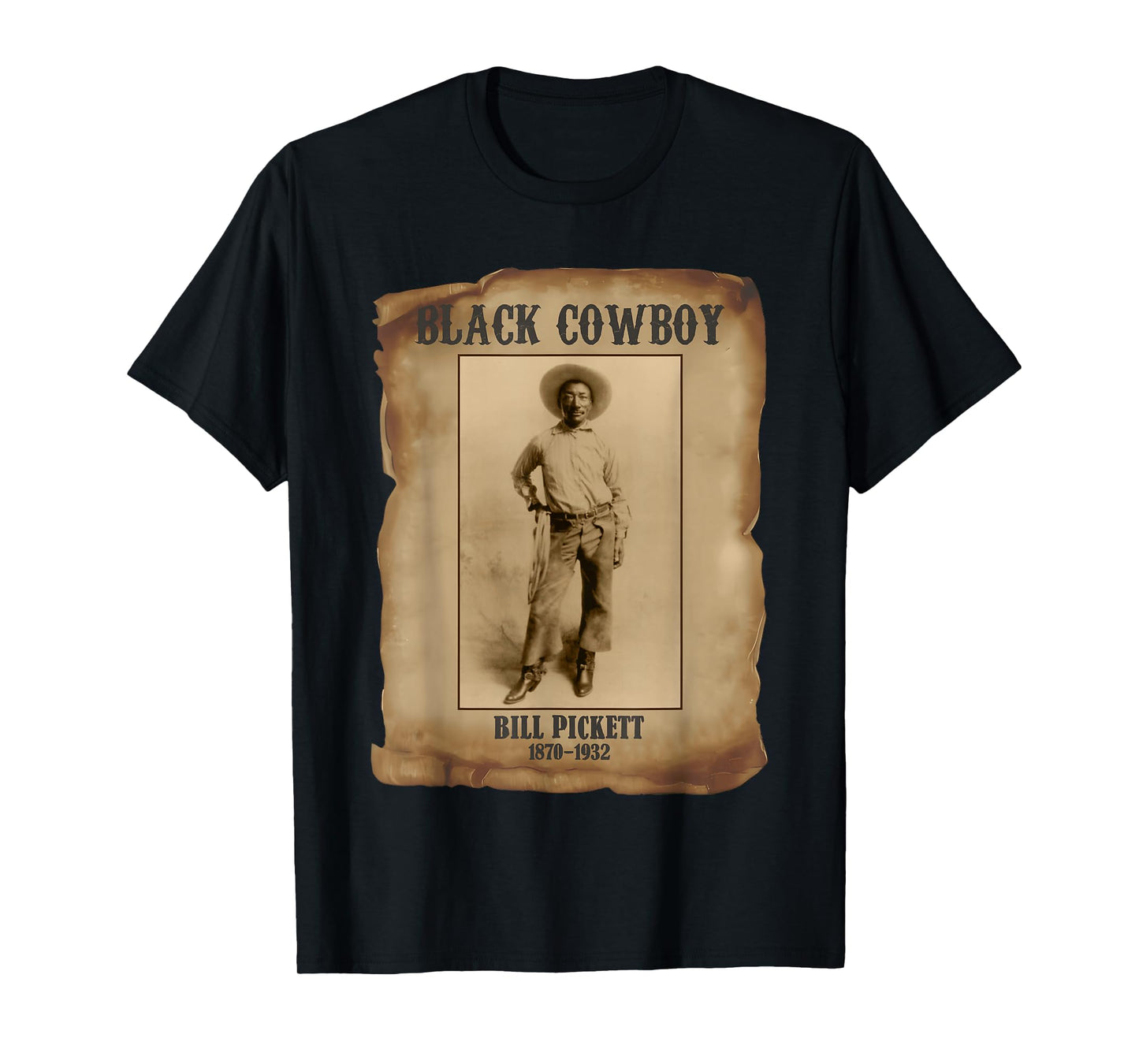 Bill Pickett Black Cowboy Rodeo Legend African American T-Shirt