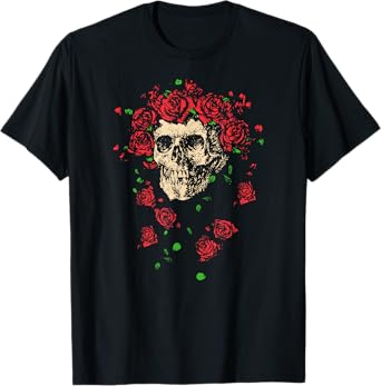 Grateful Dead Bertha Skull with Roses Vintage Band T-Shirt