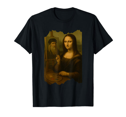 Mona Lisa Painting Leonardo da Vinci Funny Art Parody T-Shirt