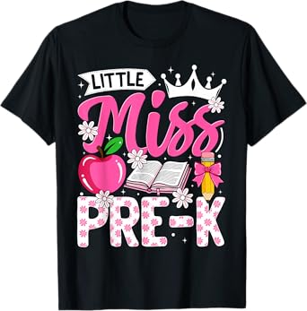 Cute Back To School Pre-K First Day Of School Pre-K Girls T-Shirt
