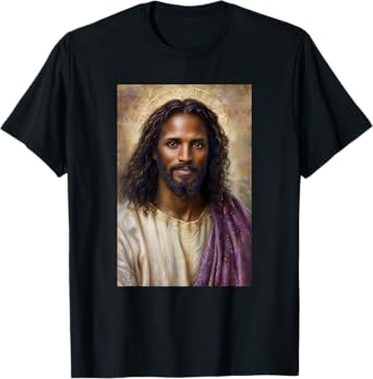 Vintage African American Black Jesus Christ Portrait God T-Shirt