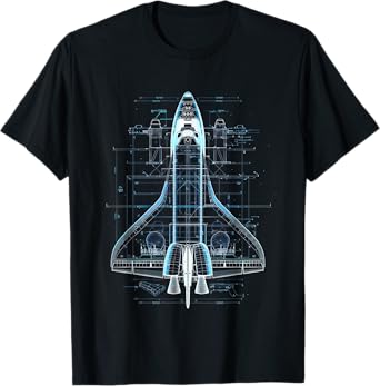 Space Shuttle Blueprint T-Shirt