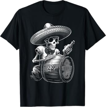 Mexico Vintage Skeleton Tequila Dia De Los Muertos Mexican T-Shirt