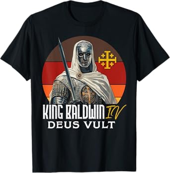 King Baldwin IV Jerusalem Cross Catholic T-Shirt