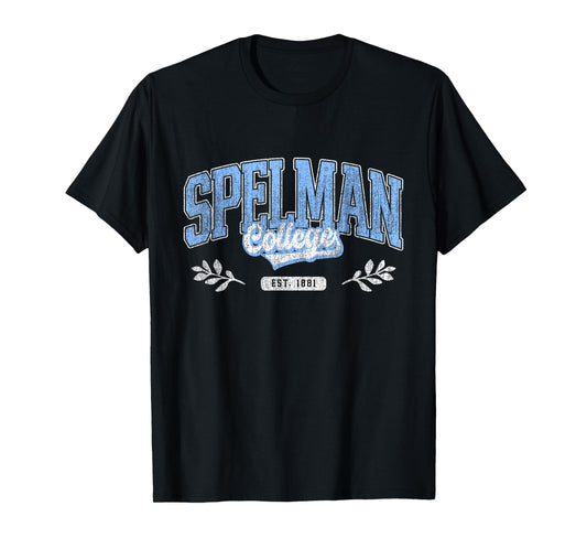 Men Women Spelman Arch Retro Athletic Sports Tee T-Shirt