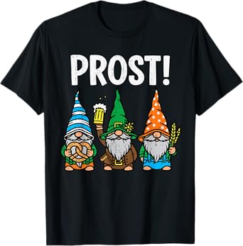 Funny Oktoberfest Gnomes Prost German Bavarian Beer Festival T-Shirt