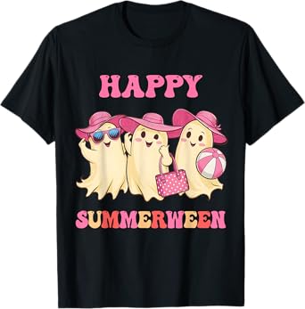 Happy Summerween Summer Halloween Costumes Ghost Lovers T-Shirt