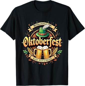 Willkommen Zum Friends Drink Group Oktoberfest German T-Shirt