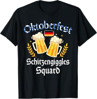 Oktoberfest Schitzengiggles Squad Beer Lovers Festival Fun T-Shirt