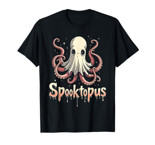 Spooktopus Funny Octopus Spooky Halloween Ghost T-Shirt