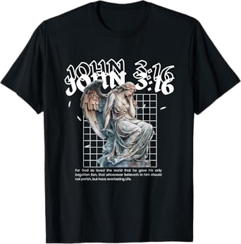 John 3:16 Bible Verse Streetwear - Christian Bible Verse T-Shirt