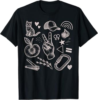 Subtle Lesbian Symbols LGBT Pride Month Vintage Men Women T-Shirt