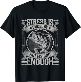 Funny Fishing Art For Men Women Bass Fly Fishing Lovers T-Shirt