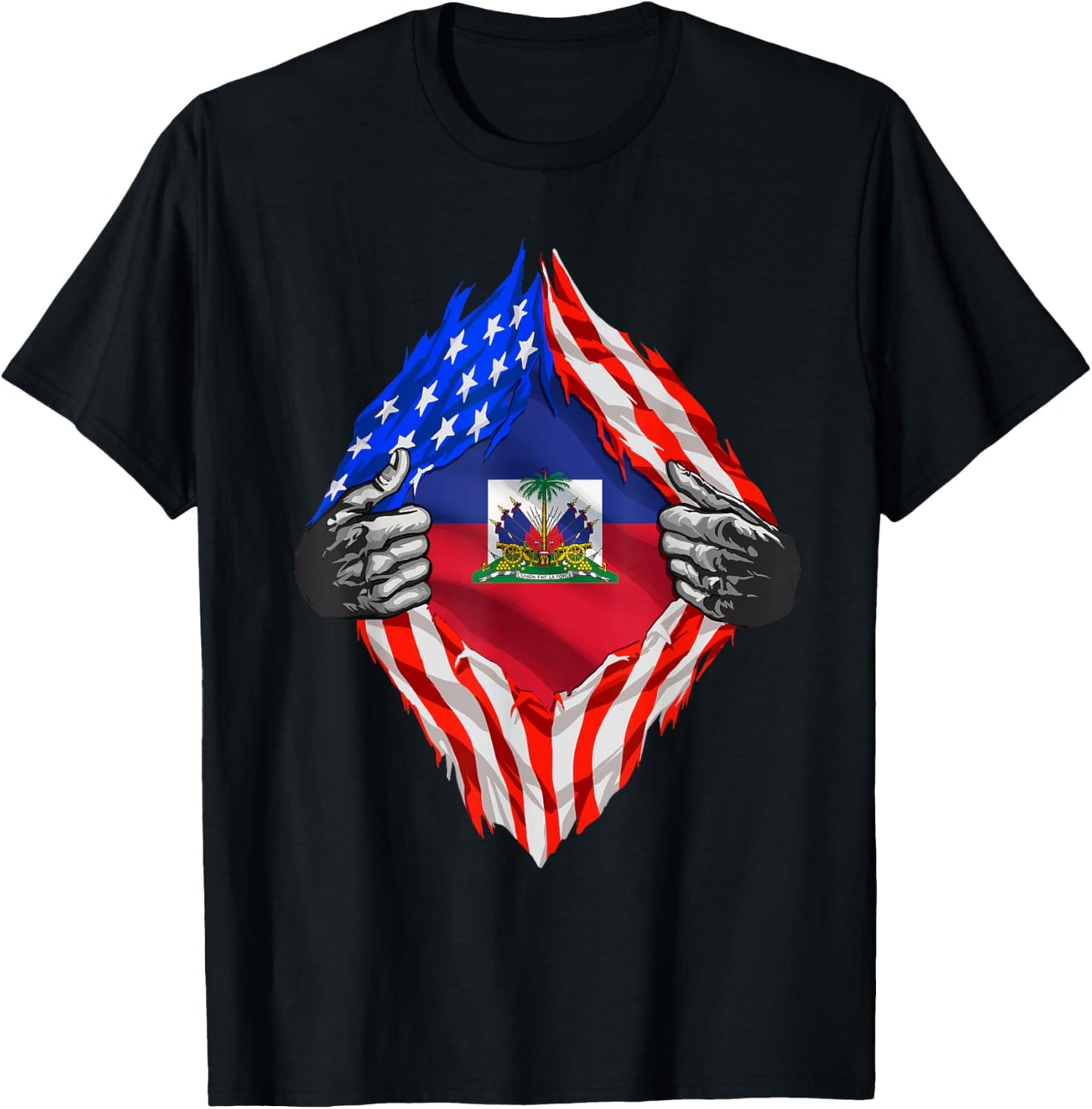 Haiti Shirt American Haitian Flag Day Shirt Haiti Roots T-Shirt