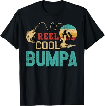 Reel Cool Bumpa vintage funny fishing rod gifts for Bumpa T-Shirt
