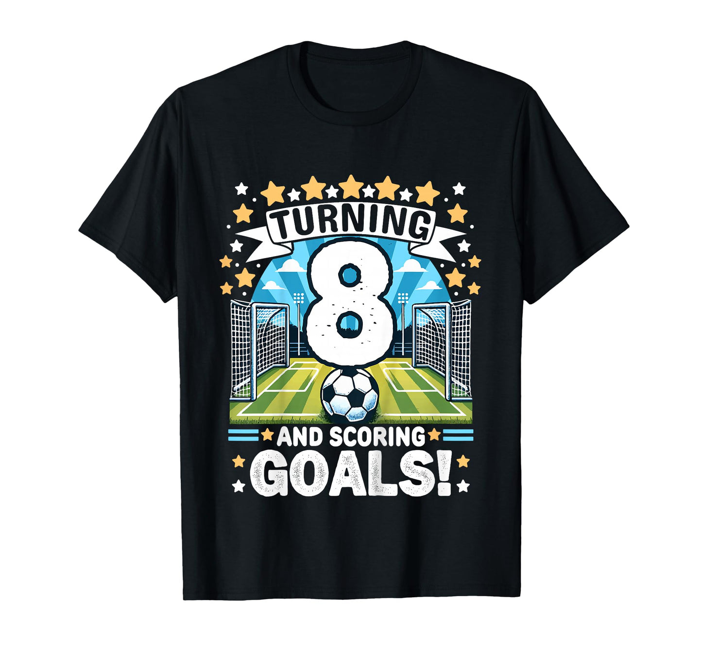 Turning 8 Soccer Birthday 8 Years Football 8th Soccer Player T-Shirt
