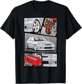 Civic EK B16 Engine Type R Japanese Car T-Shirt