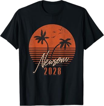 Gavin Newsom 2028 Sunset for President Democrat T-Shirt