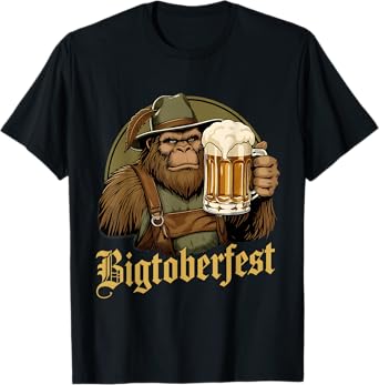 Funny Bigfoot Bigtoberfest Oktoberfest Beer Drinking Team T-Shirt