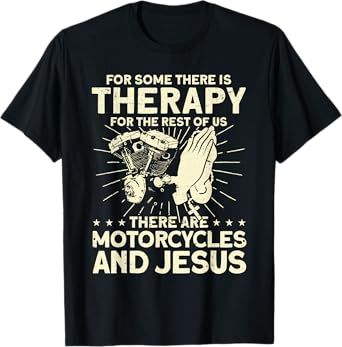 Christian Motorcycle Biker Motorcycles And Jesus Faith T-Shirt