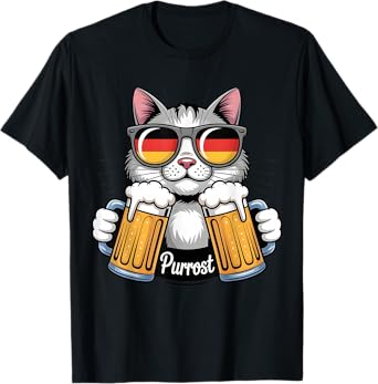Purrost Cat Lovers German Beer Humor Oktoberfest Vibes T-Shirt