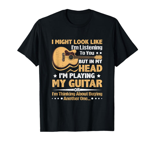 Guitar Shirt for Men - Funny Musician Guitar Graphic T-Shirt