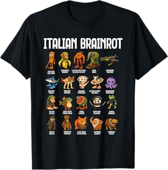 Italian Brainrot Italian Brainrot Funny Memes Boys T-Shirt