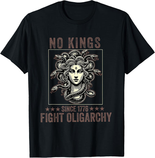 No Kings Fight Oligarchy 4th Of July Feminist Patriot Women T-shirt