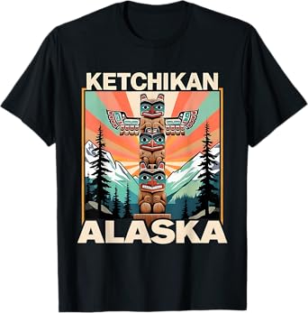 Ketchikan Alaska Native American Indian Totem Pole T-Shirt