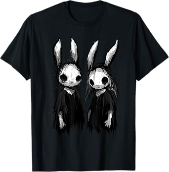 Gothic Shirt Creepy Bunny Goth Rabbit Evil Bunnies Weirdcore T-Shirt