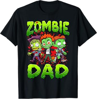 Zombie Dad Halloween Costume Family Matching T-Shirt
