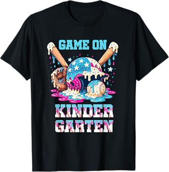 Back To School Game On Kindergarten Baseball First Day Boys T-Shirt