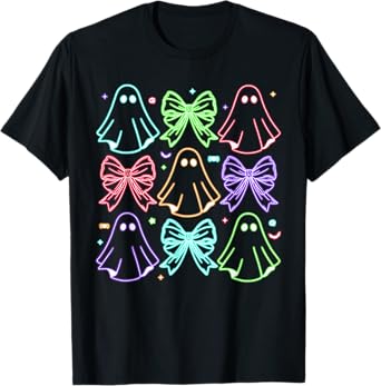 Funny Cute Boo Ghost Spooky Season Glow In Halloween Night T-Shirt