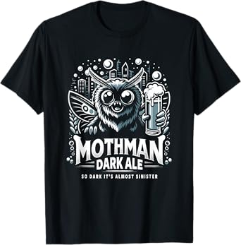 Funny Cryptid Beer Brand Parody Mothman Dark Ale T-Shirt
