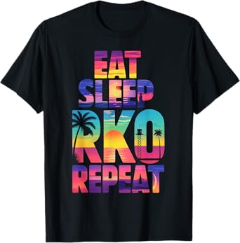 Funny Eat Sleep RKO Repeat Vintage Yeet summer vibe Apparel T-Shirt