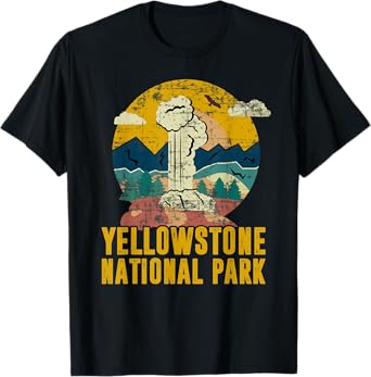 Vintage Yellowstone National Park Retro Funny Vacation Gift T-Shirt