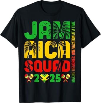 Jamaica 2025 Vacation Trip Matching Family Squad Group T-Shirt