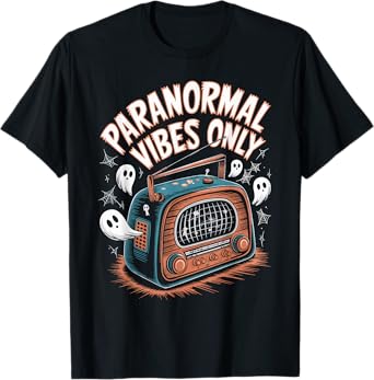 Paranormal Vibes Only Ghost Hunting Halloween T-Shirt