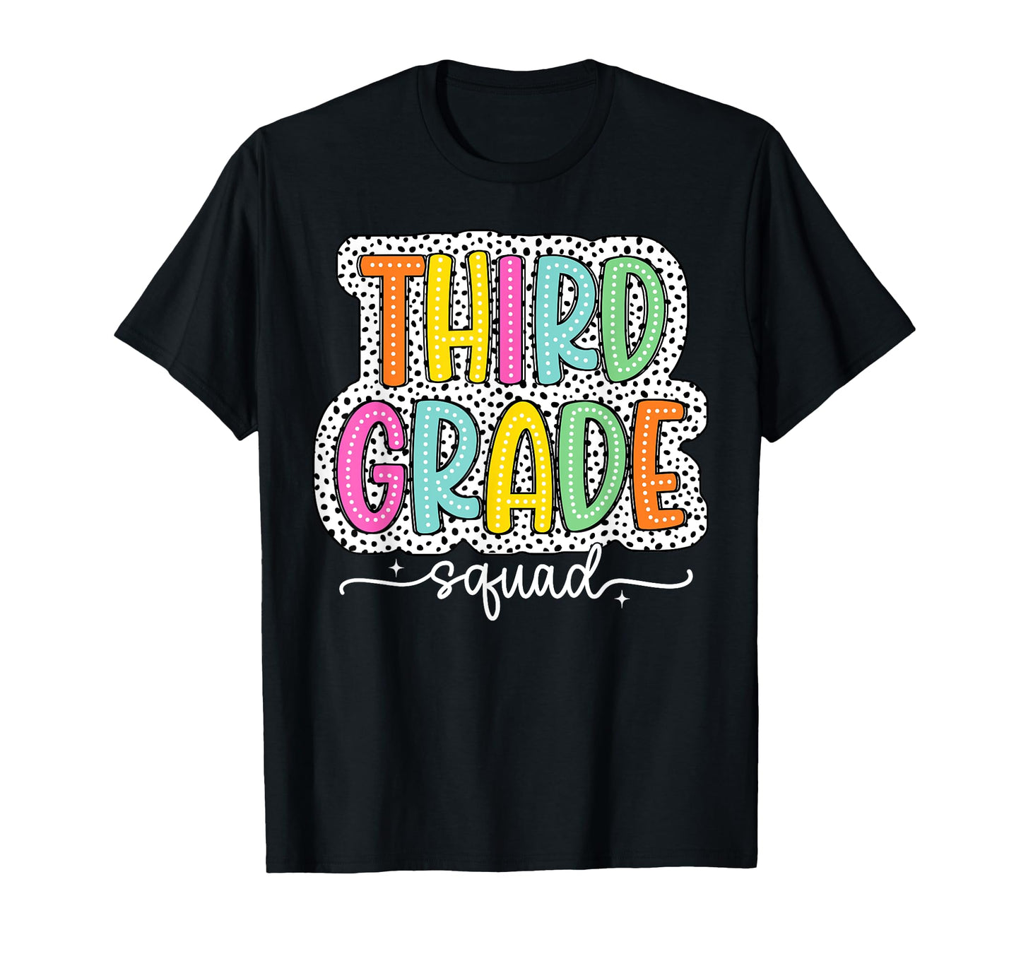 3rd Third Grade Squad Back to School Dalmatian Dots T-Shirt
