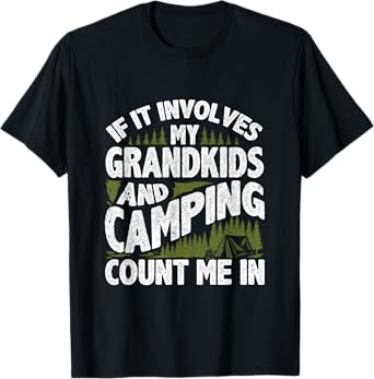 Camping Shirt Grandpa Camper RV Camping Vacation Grandma T-Shirt