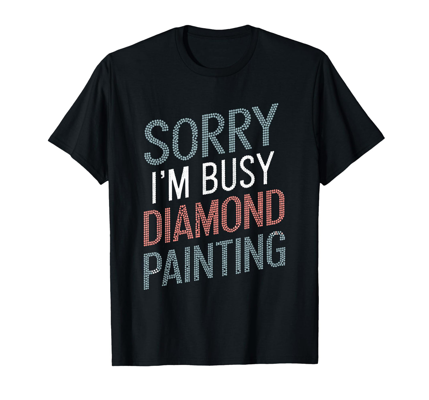 Diamond Art Craft Painter Black Unisex Adult T-Shirt Small Modern Love Letter Print Crew Neck Short Sleeve T-Shirt