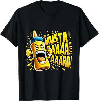 Condiment Rap Meme Funny Mustard Bottle Scream T-Shirt