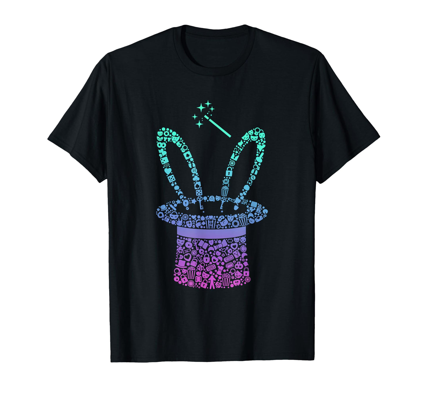 Magician Hat Magic Icons Wizard Magic Performer Costume T-Shirt