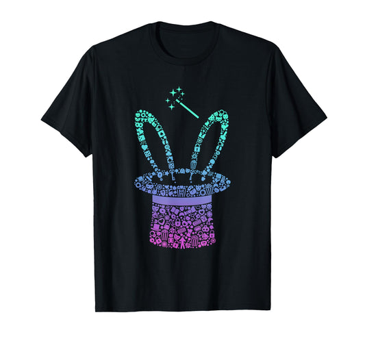 Magician Hat Magic Icons Wizard Magic Performer Costume T-Shirt