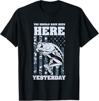 Should have been here Yesterday - Ice Fishing Tip Up Flag T-Shirt