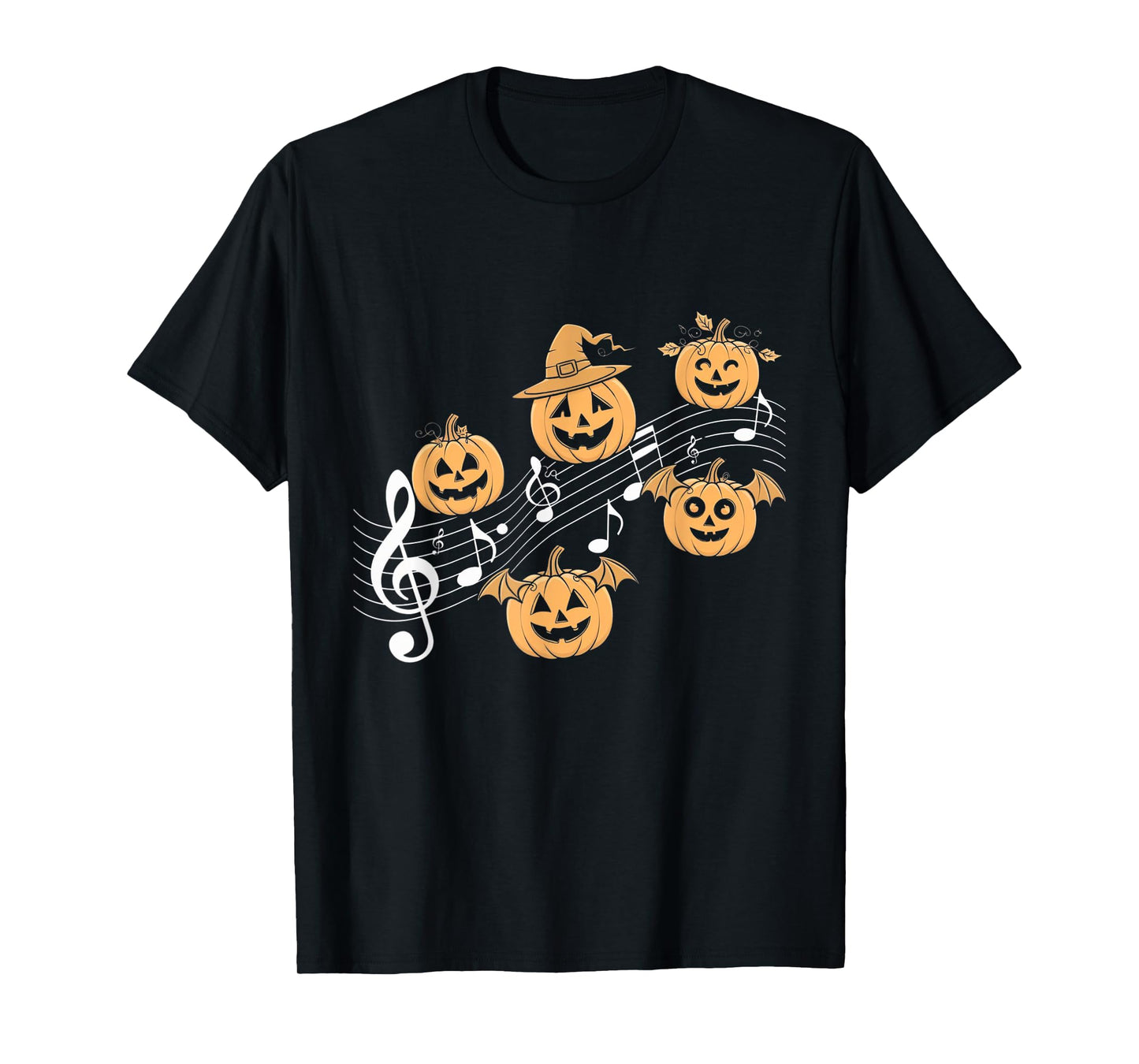 Music Note Pumpkin Fall Music Teacher Halloween Costume T-Shirt