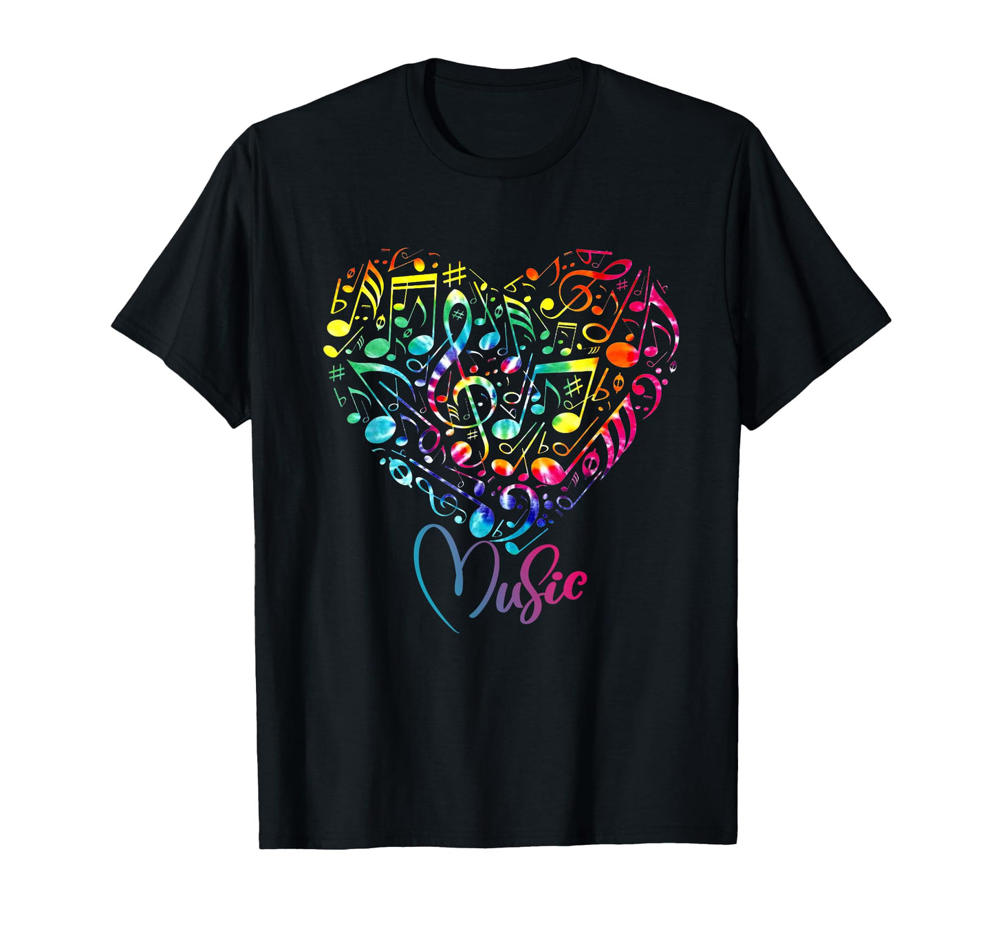 Musician Tie Dye Musical Instrument Music Notes Treble Clef T-Shirt